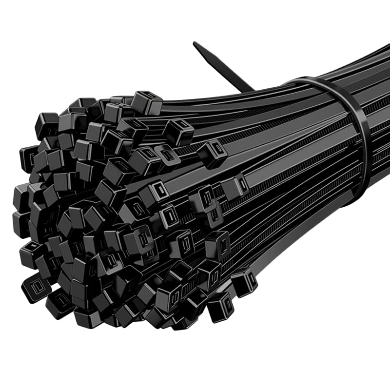 Kabelbinder Schwarz Set,Tesmax 100 Stück Kabelbinder UV Beständig,kabelbinder wiederverschließbar Nylon Super Haltbar Selbsthemmend für Kabelmanagement,Gartenarbeit,Wohnen,Werkstätten