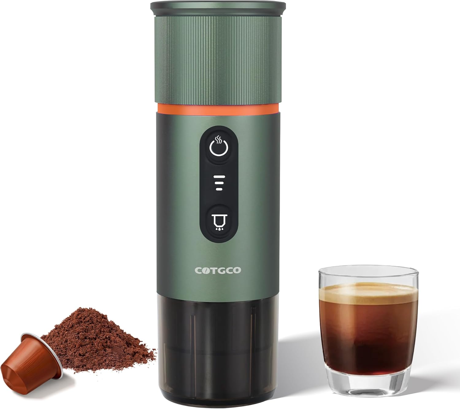 COTGCO Portable Espresso Machine Travel: 12v Electric Mini Coffee Maker with Battery – 8 Cups Expresso for One Charge – Compatible for NS Capsule – for Car Hiking Camping COTGCO Portable Espresso Machine Travel: 12v Electric Mini Coffee Maker with Battery – 8 Cups Expresso for One Charge – Compatible for NS Capsule – for Car Hiking Camping