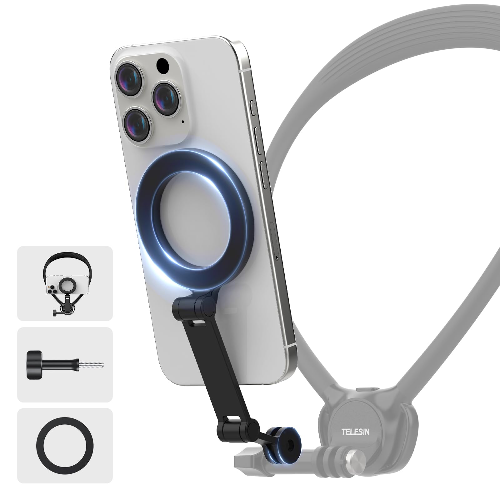 Supporto Magnetico Per Telefono, Supporto Per Telefono Cellulare Da Collo E Da Torace~p153986199
