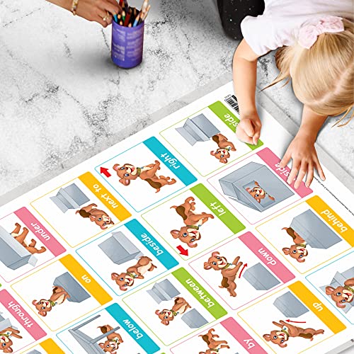 Image of GO WOO Combo of 2 Alphabet and PREPOSITIONS Educational Posters for Preschool Kids Classroom Study | Learning- Charts for Kids Learning (20 inchX30 inch Inches)