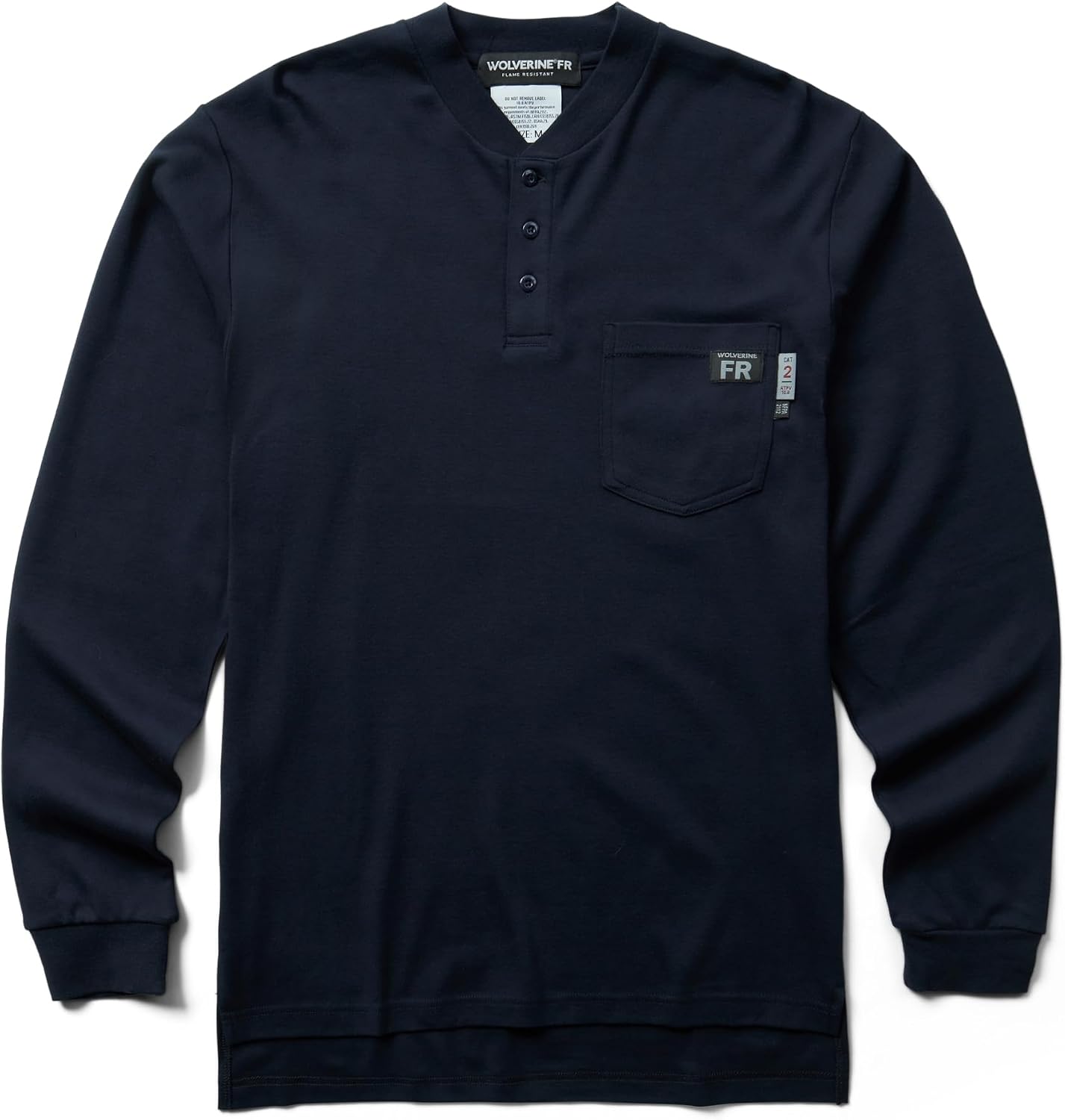 Wolverine Men's Flame Resistant Long Sleeve Henley T-shirt