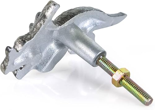 Miniatura 6 de SOFFEE DESIGN Juego de 2 pomos vintage Triceratops para gabinete, para cajón, tema de la era de los dinosaurios, tratamiento envejecido, pomos de