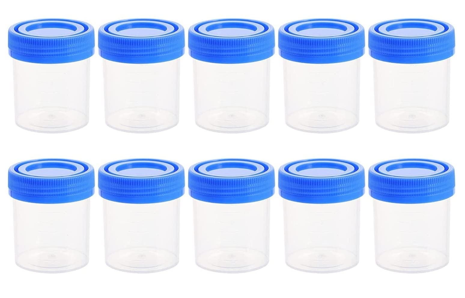 Clear & Sure Urine Container Sample Specimen Collector Plastic Container Sterile 50ml (10 Pieces, Blue) (B0B8CTJP5M) Amazon Price History, Amazon Price Tracker