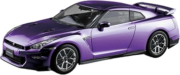 Aoshima Bunka Kyozai Aoshima Raku-Plastic Snap Kit No. 03CU-MP Nissan R35 Nissan GT-R 2024 Custom Wheel Metallic Purple 1/32 Scale Plastic Model