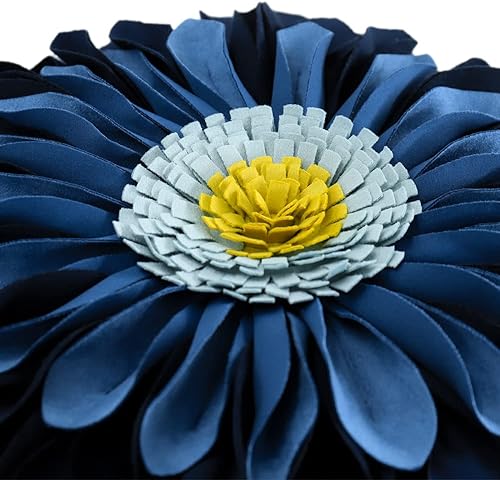 Miniatura 3 de OiseauVoler - Funda de cojín decorativa, diseño de girasoles en 3D, hecha a mano, de lona, funda de almohada, para la decoración del hogar, sofá,