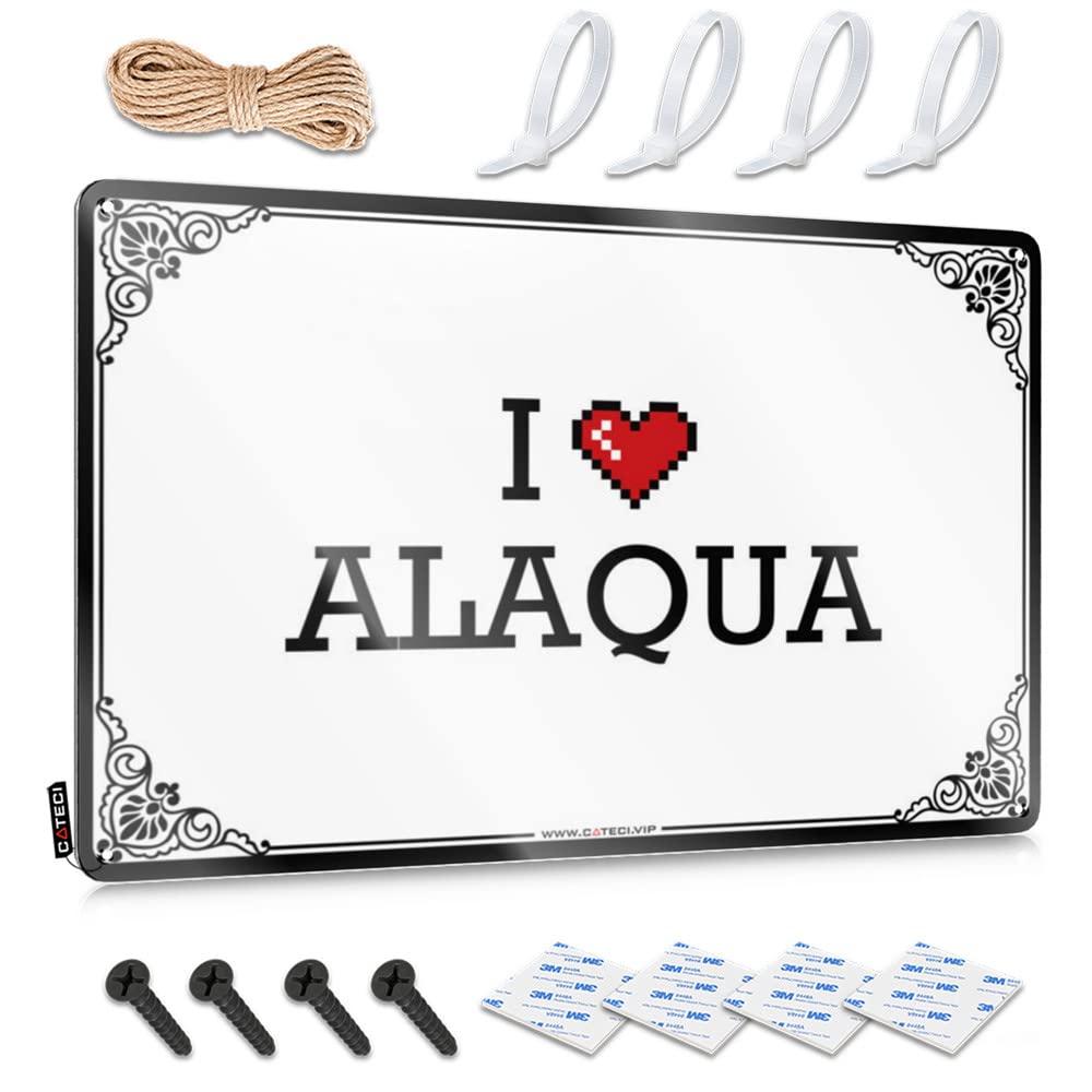 I Love Alaqua Shabby Chic Bar Stuff - Funny Wall Art Accessories Hanging Wall Decor(30X40CM)