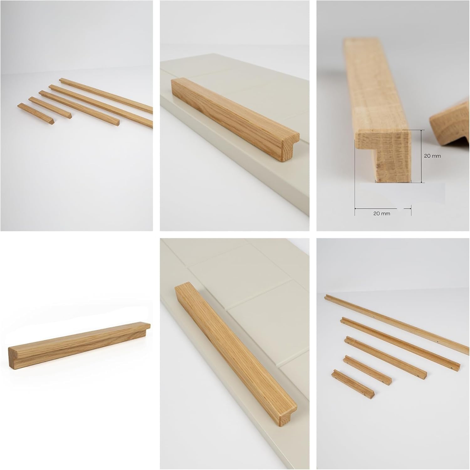 Maniglie per mobili – BATO – Pomelli per mobili in rovere – Decorazioni in legno – Maniglie per mobili – Bottoni per armadi – Pomelli per mobili (100 cm)