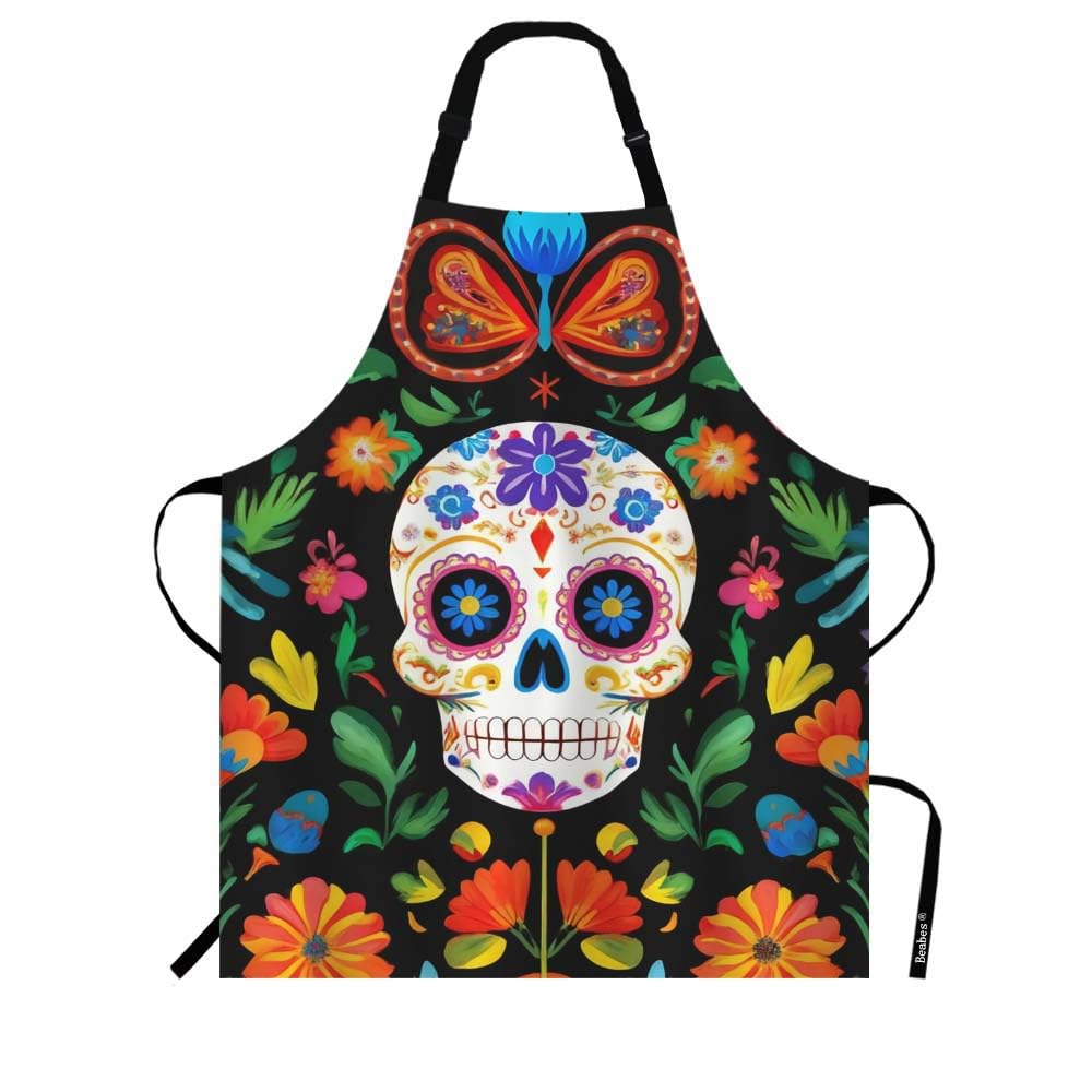 Beabes Fox Tales Kitchen Apron Bib Apron For Chef Restaurant Home Cleaning Serving Painting, Multi-012, 27 X 31 Inch