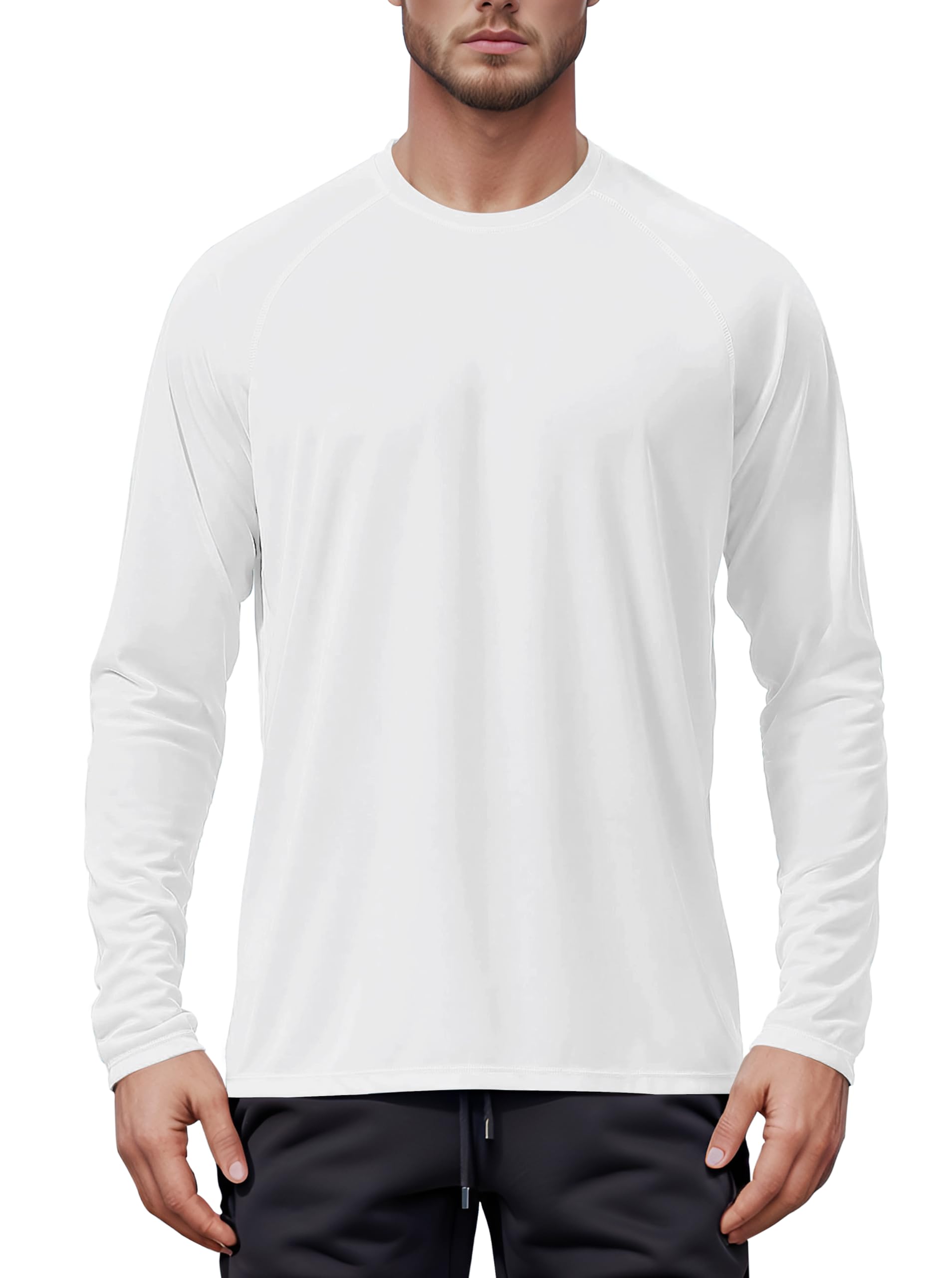 Tansozer Herren UPF 50+ UV Shirt Rashguard Sonnenschutz Schwimmshirt Schnelltrocknend Funktionsshirt Surfen Angeln Wandern Top
