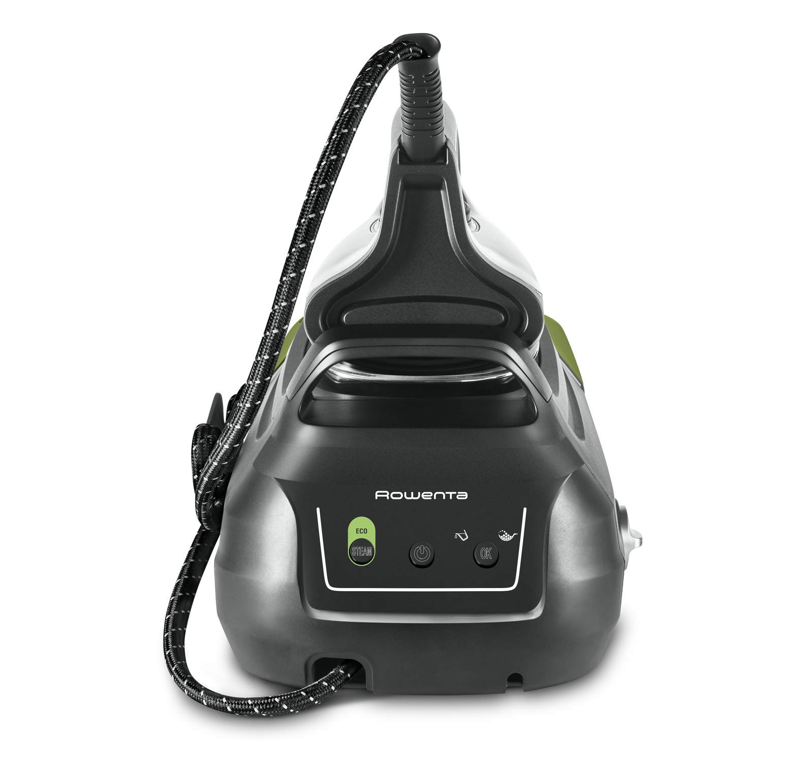Rowenta Perfect Steam Pro DG8626F0 - Centro de planchado (2400 W, Golpe 450, vapor 120 g/min, suela Microsteam Laser 400, función ECO), color negro (Reacondicionado)