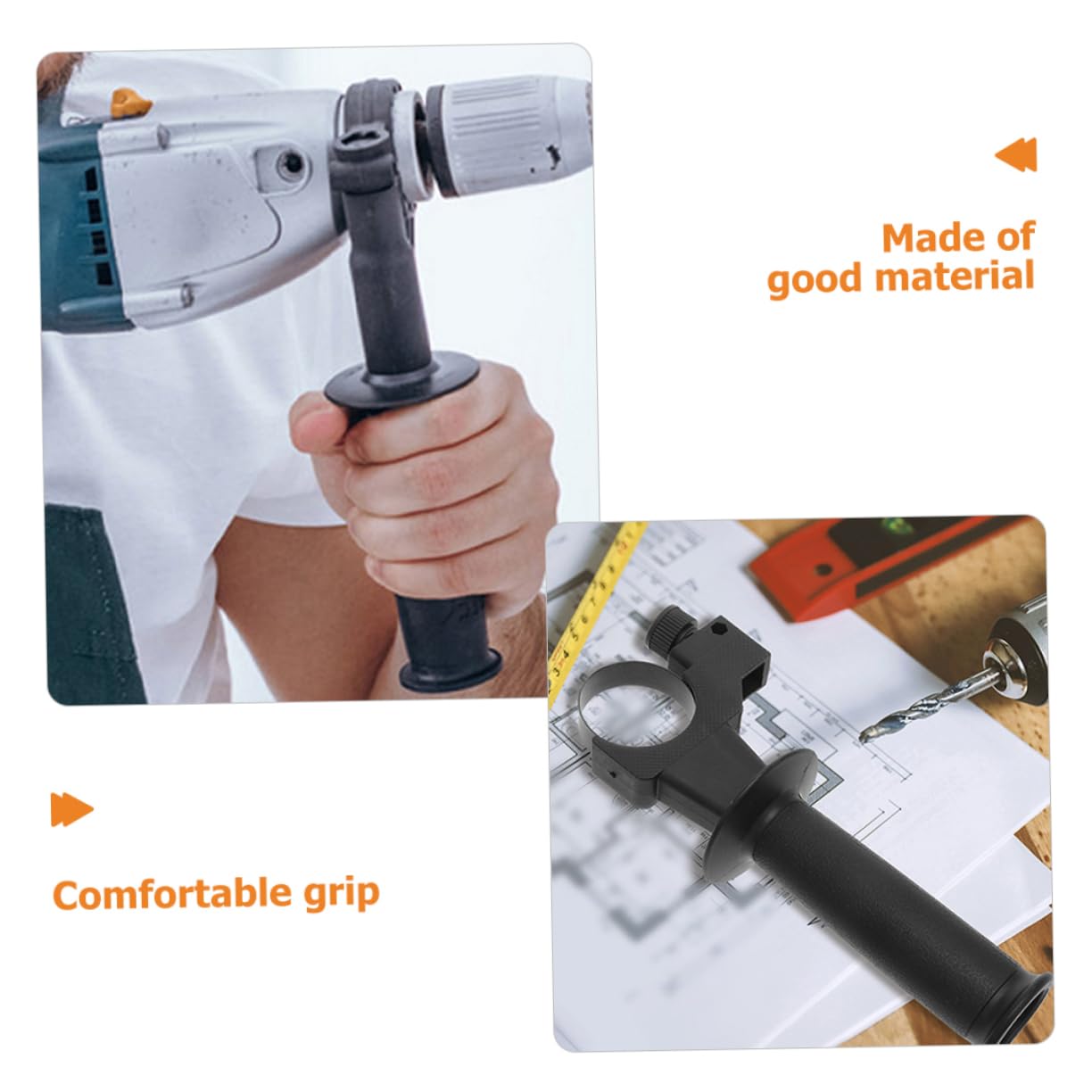 NUOBESTY Electric Hammer Accessory 4pcs Replaceable Handle Grip Lightweight Easy to Install Durable Grip