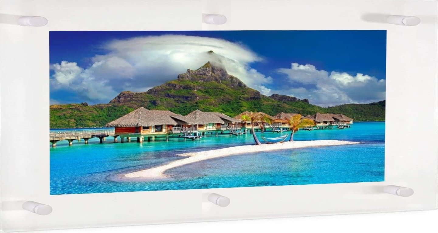(24" x 36") Clear Acrylic Wall Mount Floating Picture