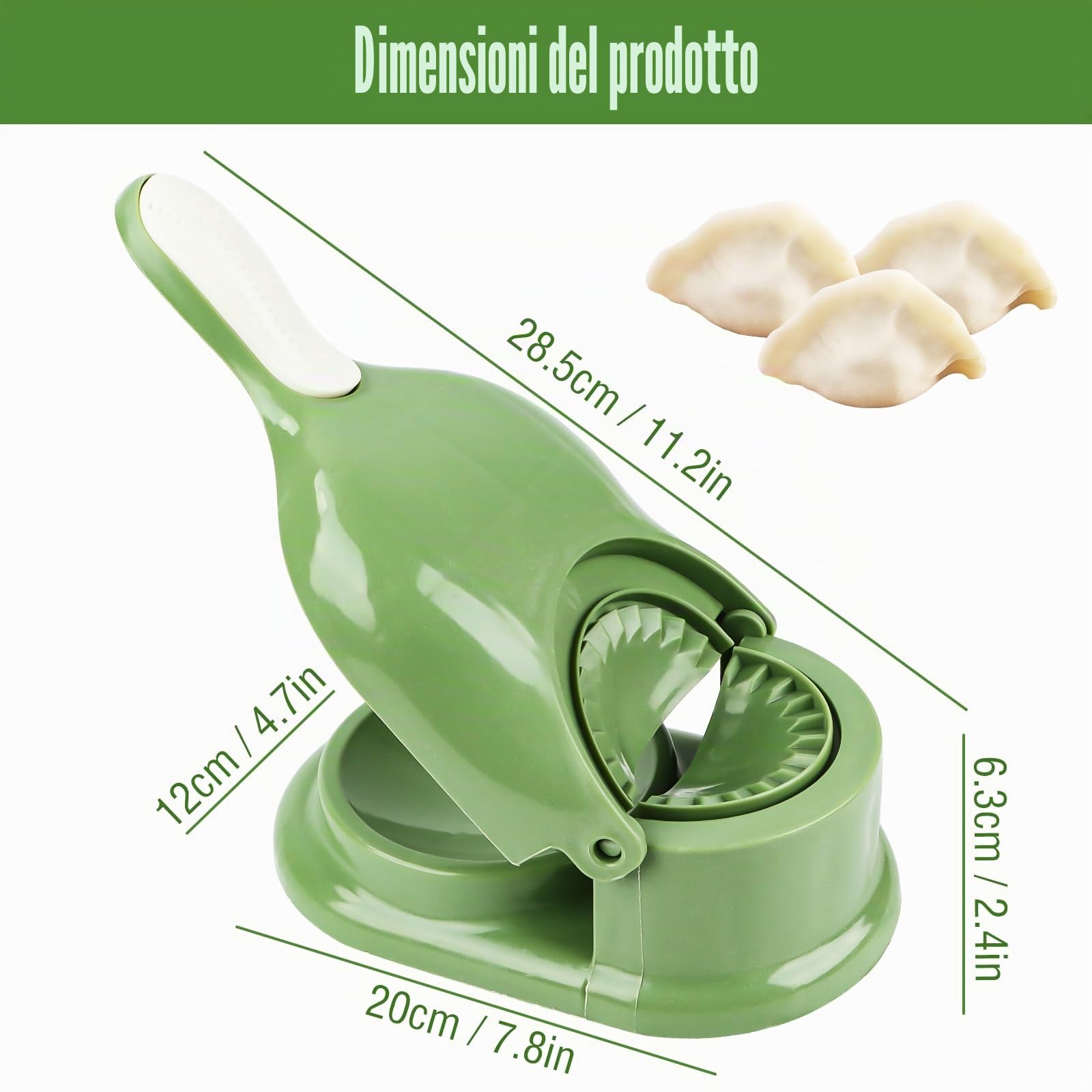 Dumpling Maker, formina per pasta, 2 in 1, Gyoza Maker, formine per ravioli manuali, per cucina Dumpling, ravioli, fare