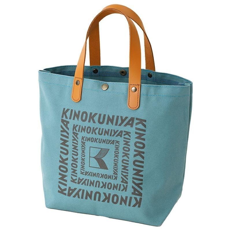 Amazon.co.jp: 紀ノ国屋 レザーハンドルコットンバッグ サックス