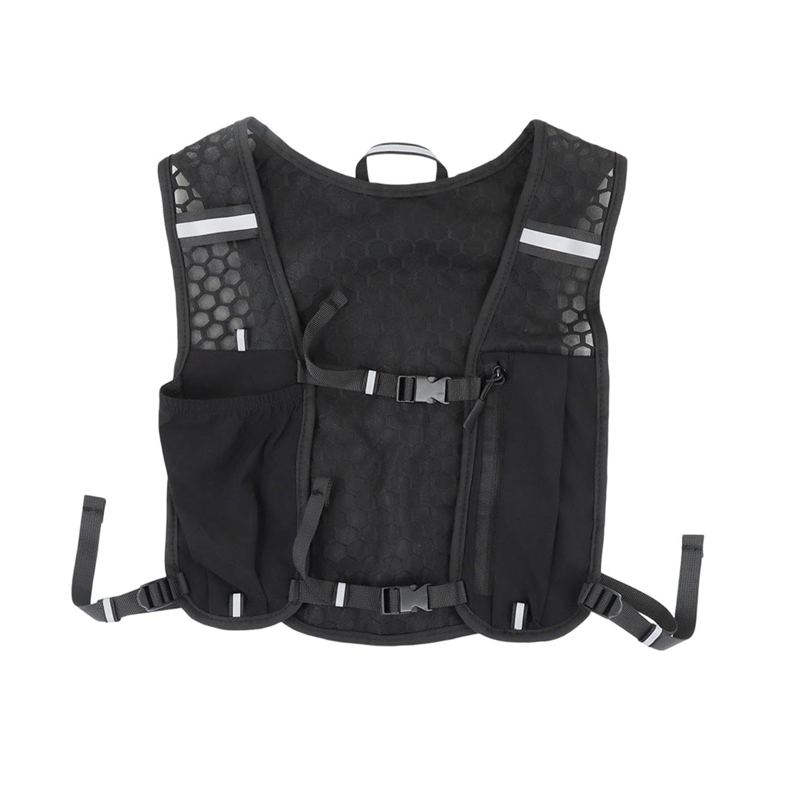 Running Vest Mesh Comfortable Multiple Pockets Breathable Hydration Backpack Black | Hydration Packs | Hiking Backpacks | Camping & Hiking | Outdoor Sports-image-10