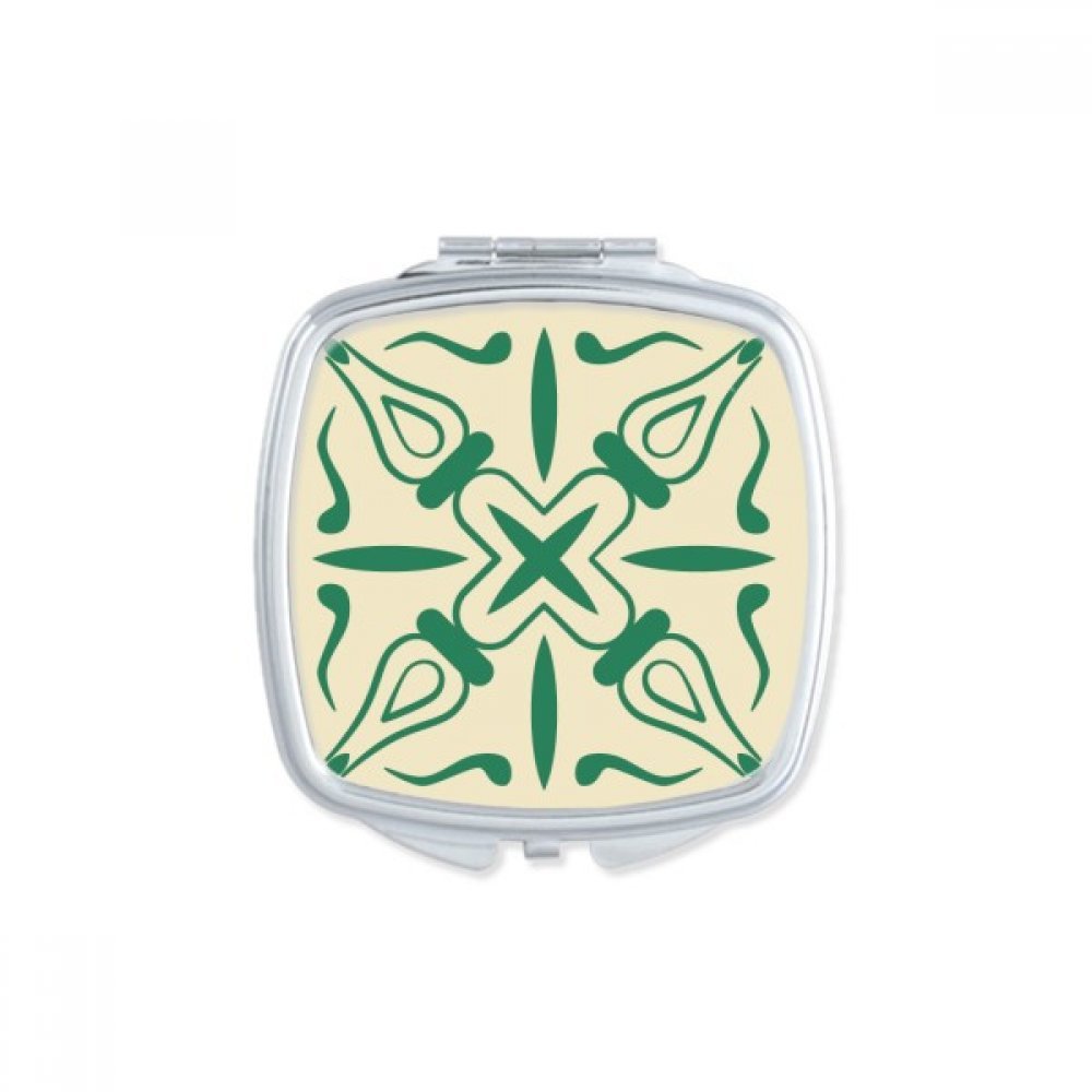 Miroir carré de poche Talavera bleu et multicolore compact pour maquillage