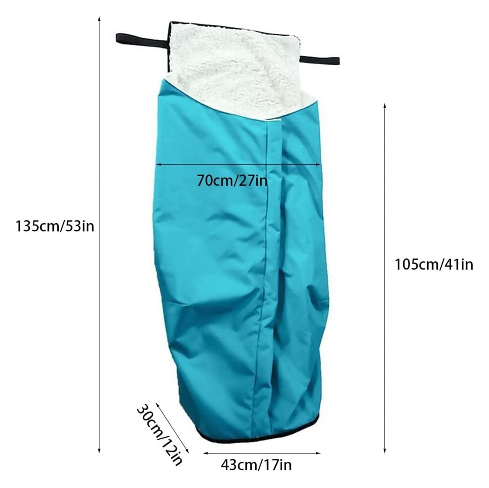 Manta Reutilizable con Cremallera para Silla de Ruedas, Impermeable, Gruesa, Mantiene el Calor, Forro Polar de Felpa, Tirador con Cremallera de Anilla, Funda térmica para