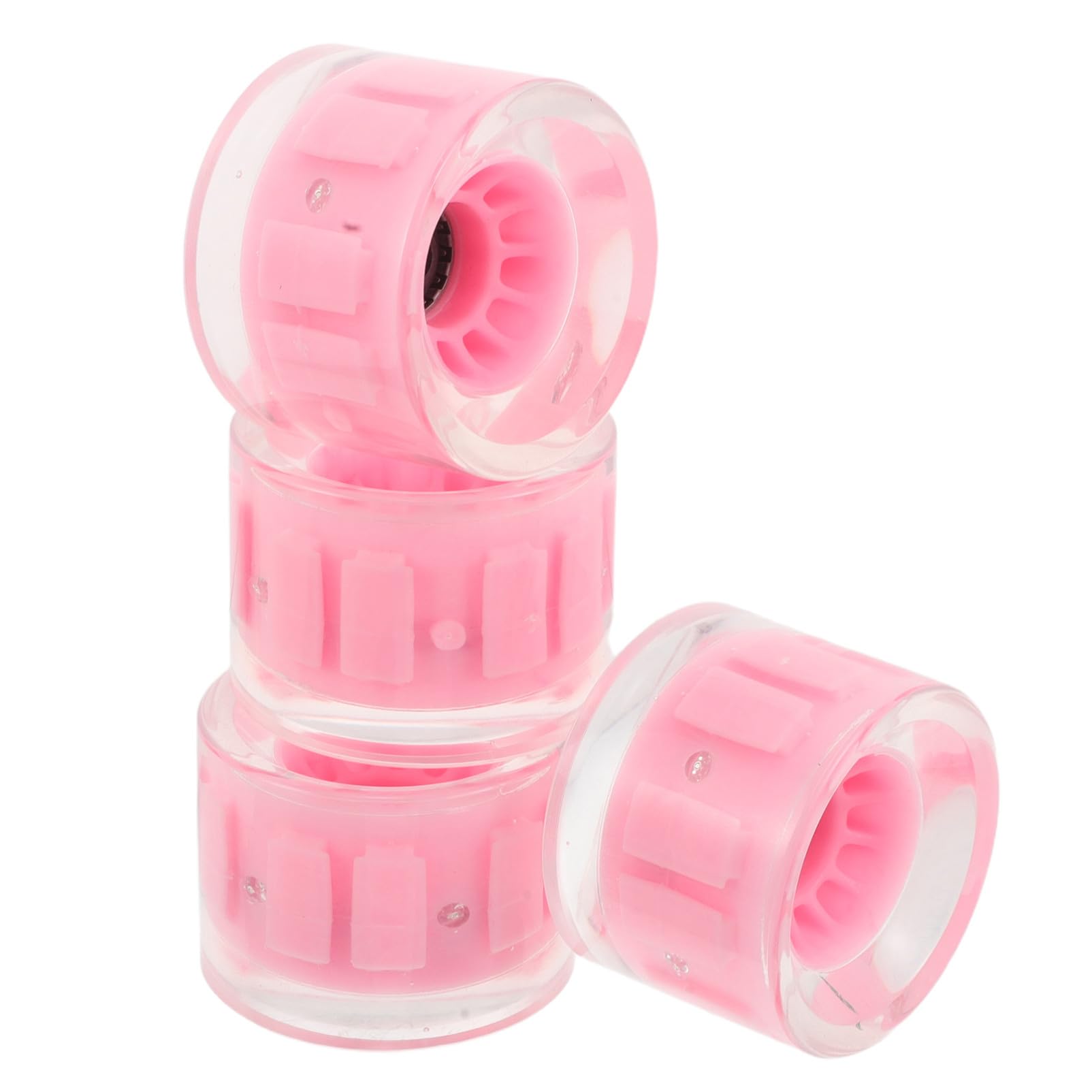 Mikinona Ruedas de Longboard Iluminadas Rosa 4piezas PU Diseño Cóncavo