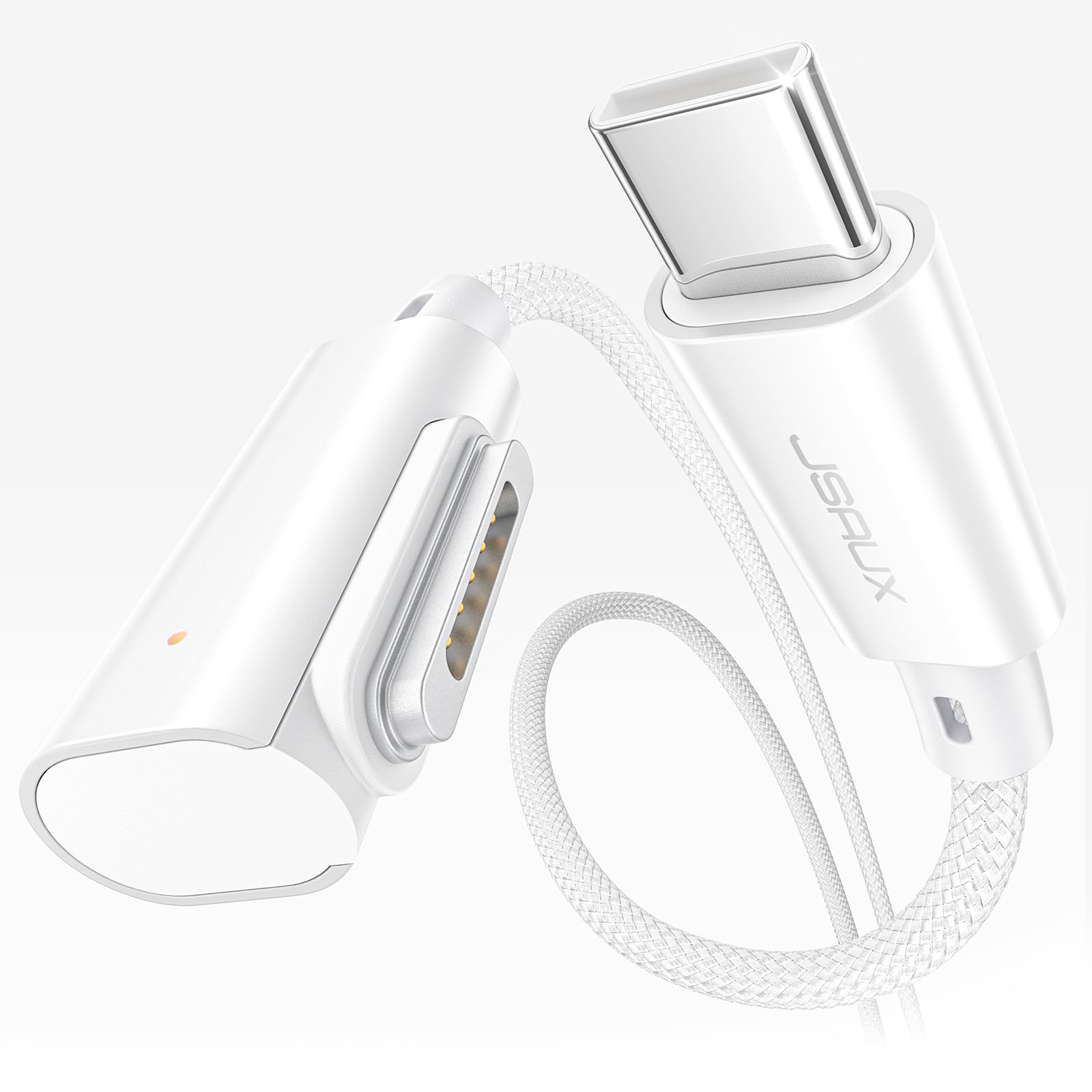 JSAUX 140W USB C zu Magnetic 3 Kabel 2M Rechtwinklig, Kompatibel mit MacBook Air 2023/2022 (M2), MacBook Pro 2023 (M3, M2, 14-16 Zoll), MacBook Pro 2021 (M1, 14-16 Zoll)