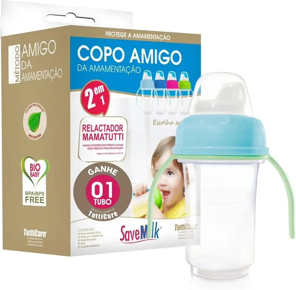 Copo Amigo com Relactador 160ml – Kit Completo para Relactação e Translação, Suplementação com Leite Materno, Sistema Anti Confusão de Bicos
