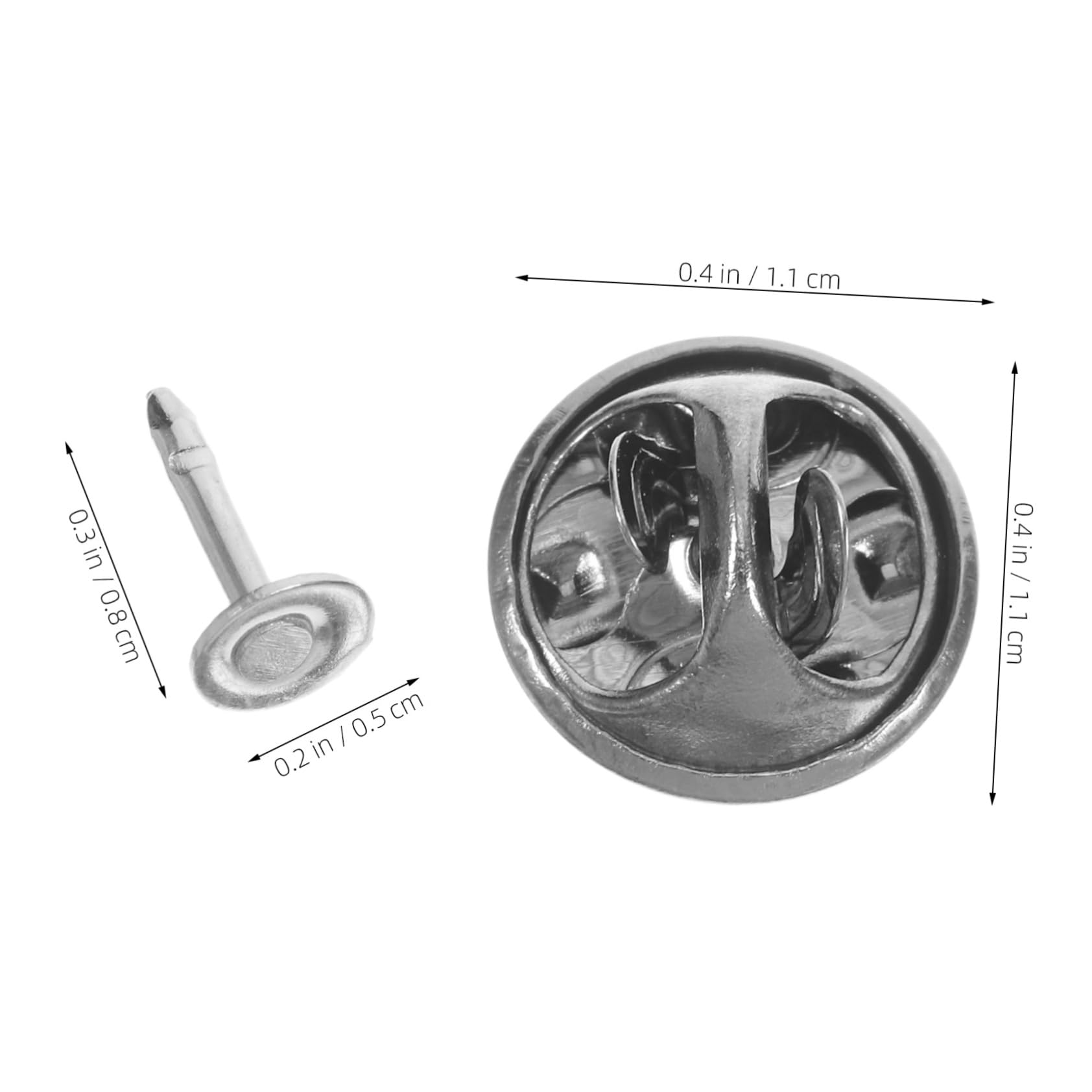 Uonlytech 100pcs Butterfly Clutch Tie Tacks Brooch Pins Brass Clutch Badge for DIY Projects Decorative Accessories