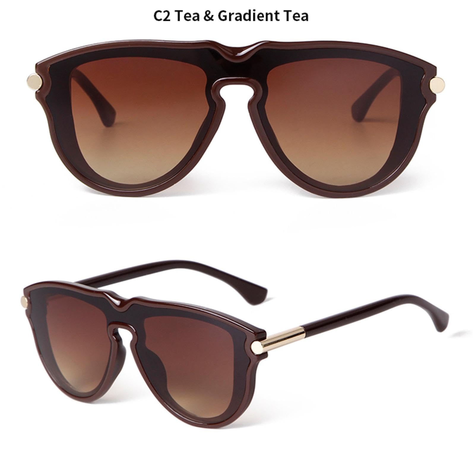 Modne okulary przeciwsłoneczne damskie męskie Pilot Oversized Uv400 Gradient Black Shade okulary przeciwsłoneczne na prezenty na zewnątrz