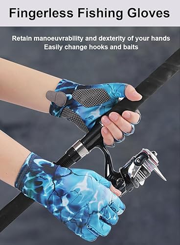 Miniatura 2 de Guantes de pesca - Guantes de navegación, kayak, remo y protección UV para hombres y mujeres