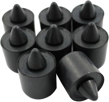 8PCS Premium Exterior Rubber Bumpers fits 16.5MM Stop Cushion Repair Compatible with Ford Ranger F150 W705903S300 W705903-02SAR1201ABK