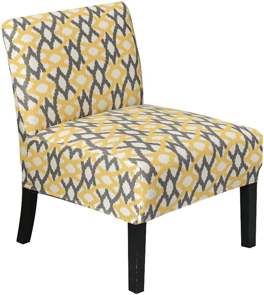 AQIGR Armless Accent Chair Cover,Stretch Armless Chair Slipcovers for Accent Chair,Printed Single Sofa Chair Covers Furniture Protector Covers Removable Washable for Home Hotel (Color : #11)