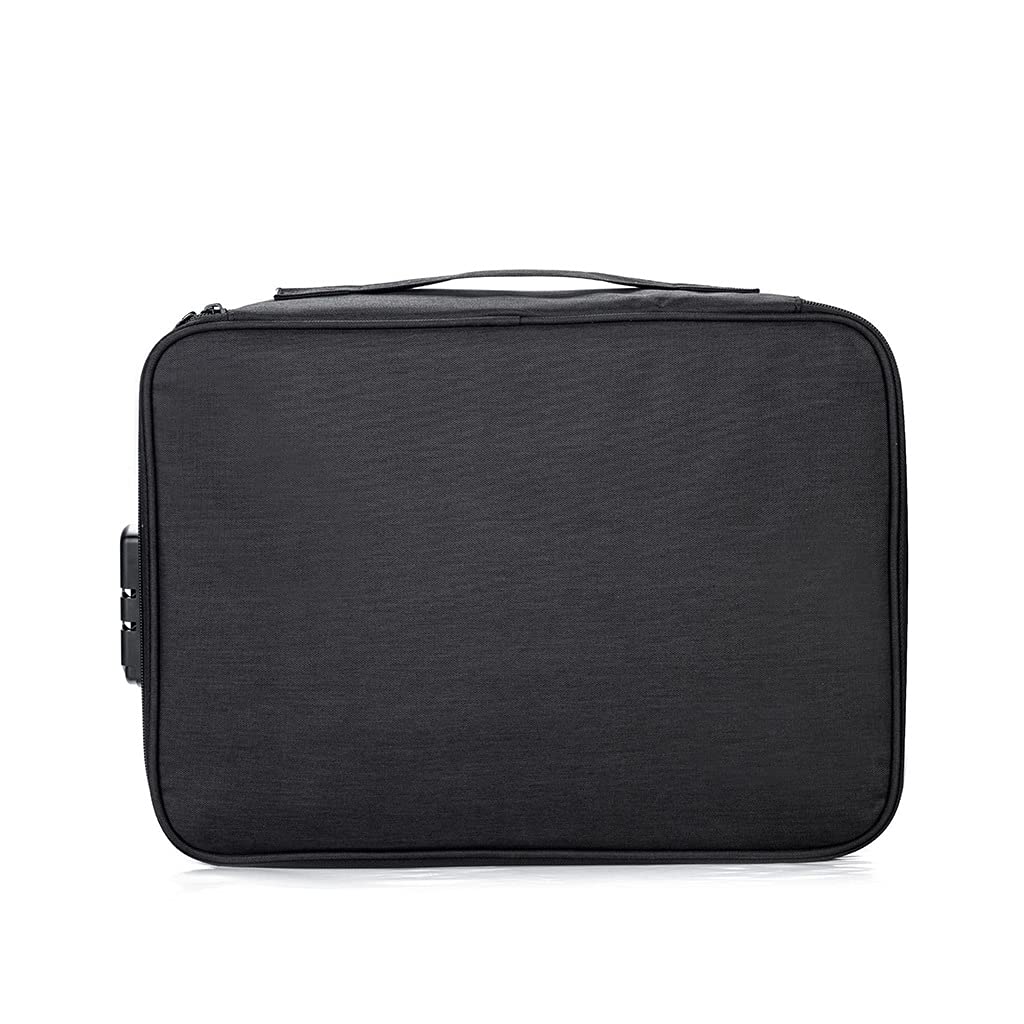 JFGCTYHXY Document organiser, Document Holder with Zipper, Bag Large, Organizer, Archive Boxes(Black)