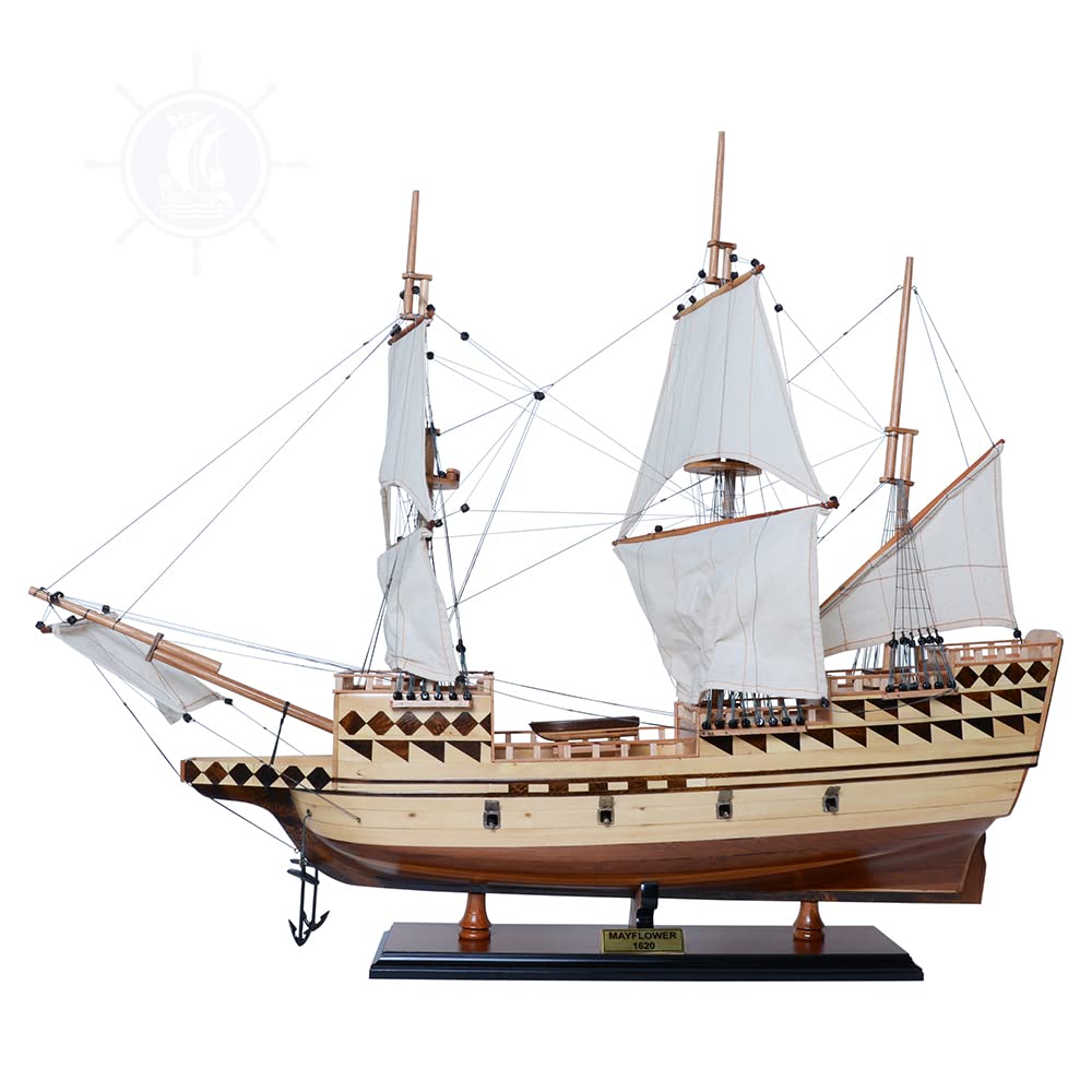 Old Modern Handicrafts Modello di Nave Mayflower Completamente Assemblato - Modello di Nave di Qualità Museale - 31,0L x 8,5P x 25,0A Pollici