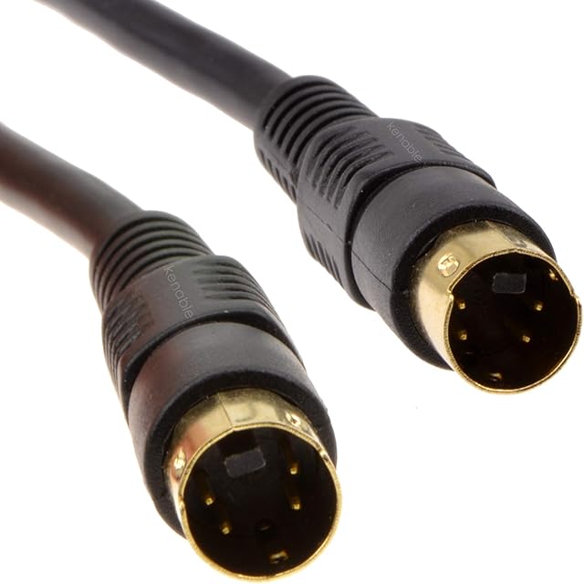 kenable SVHS S-video Plug to Plug Video Cable 4 pin Mini DIN Gold 1.5m [1.5 metres]
