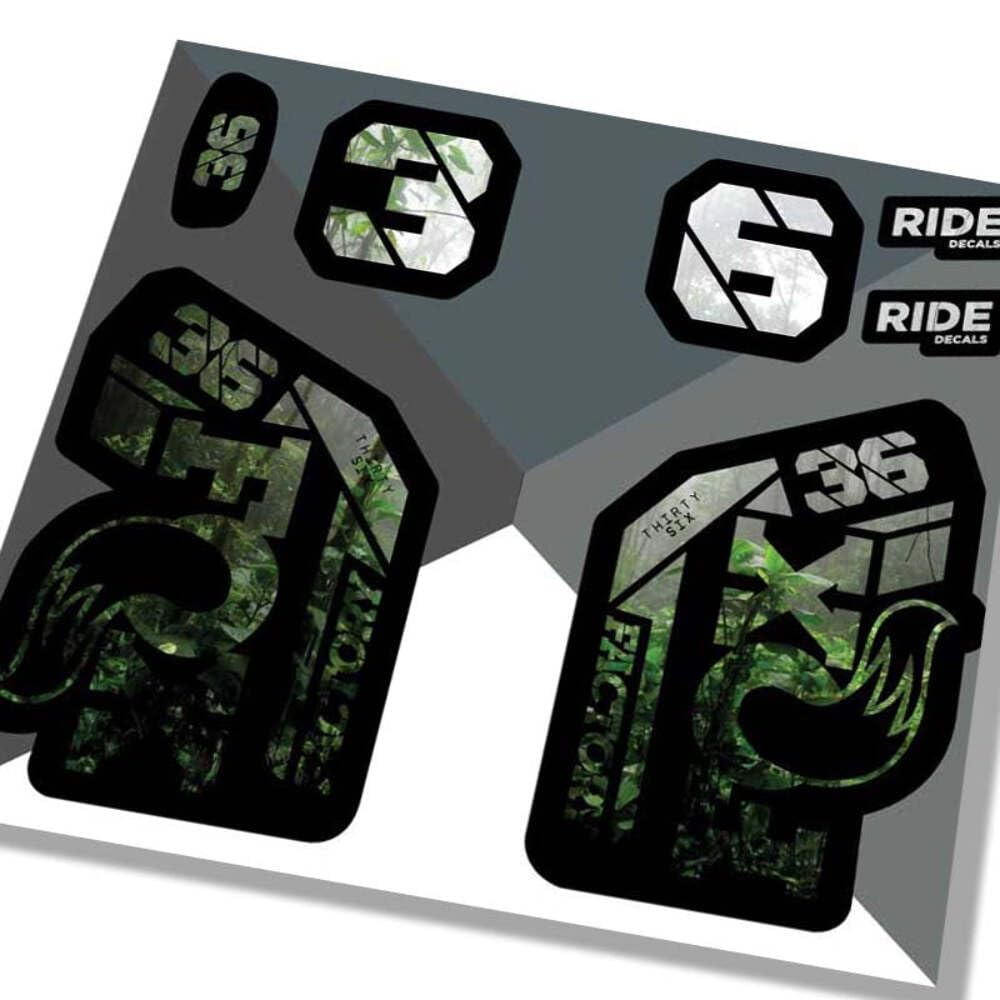 Fox 36 Factory 2021 Fork Decals - Jungle - Licensed By Fox Gloss