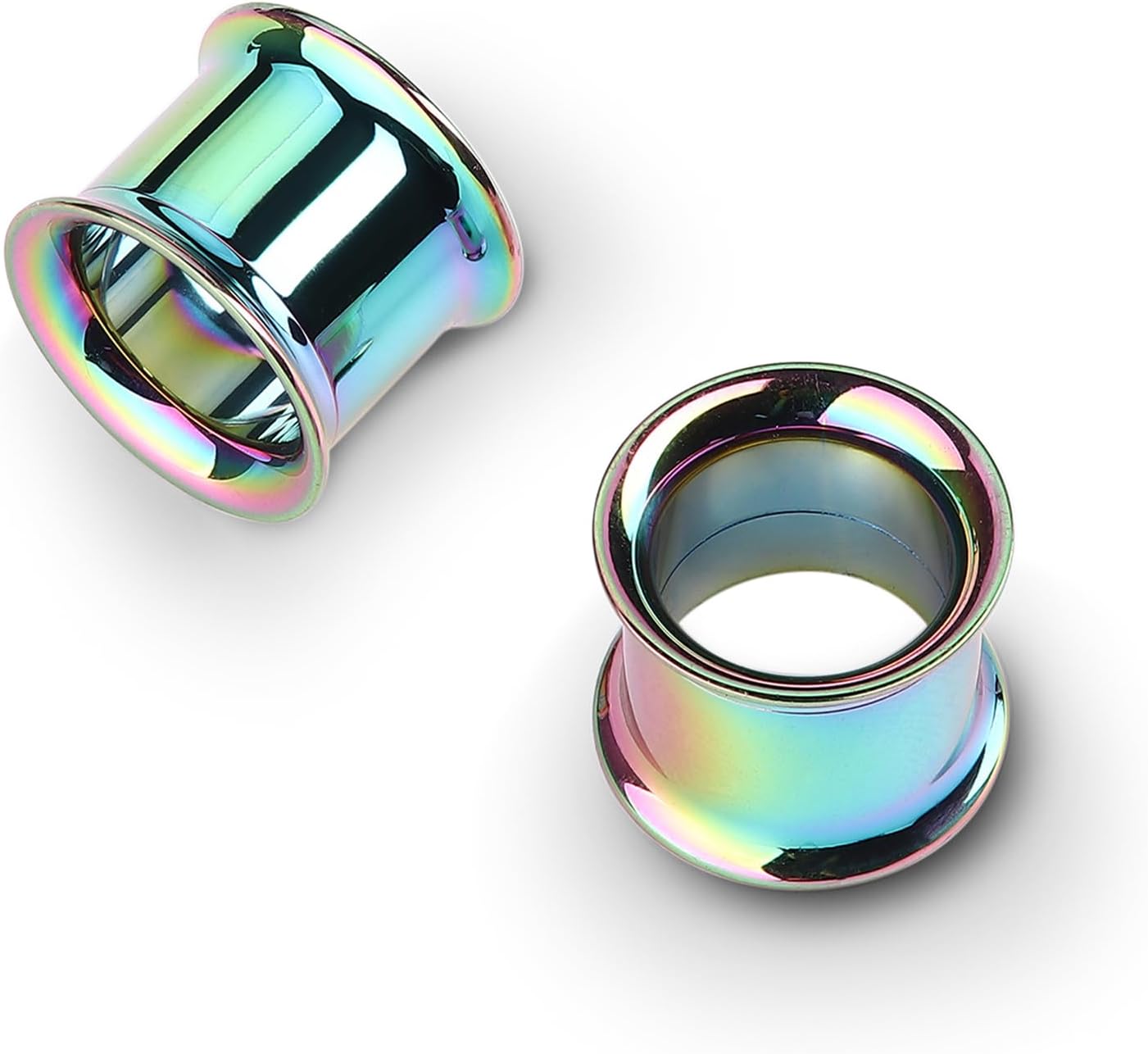 BodyBonita 2Pcs G23 Titanium Double Flared Earrings Internally Threaded Gauges for Ears Weights Eyelet Tunnel Plug Stretching Kit From 3mm to 25mm Women Men