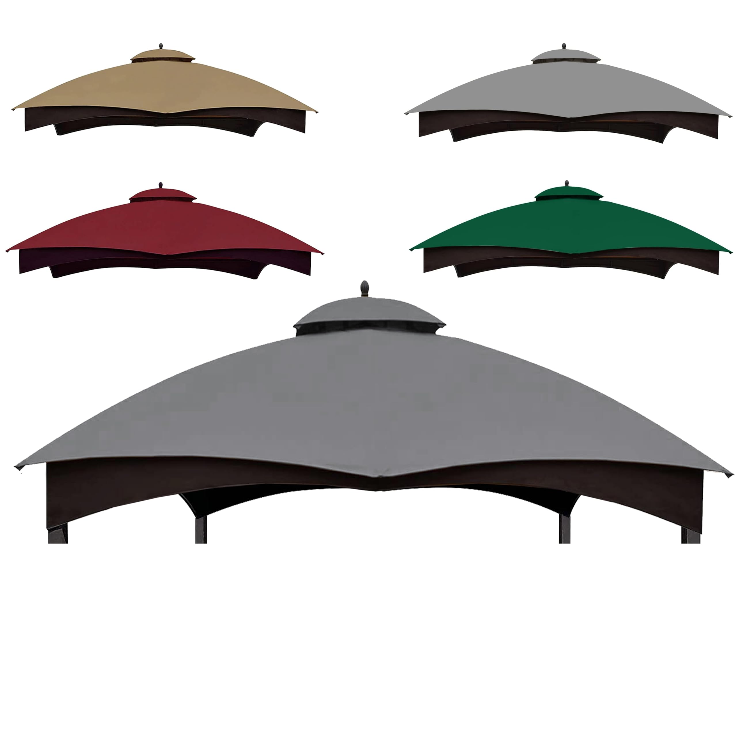 SCOCANOPY Grey Replacement Top for Lowe's Allen Roth 10X12 Gazebo Model GF12S004B