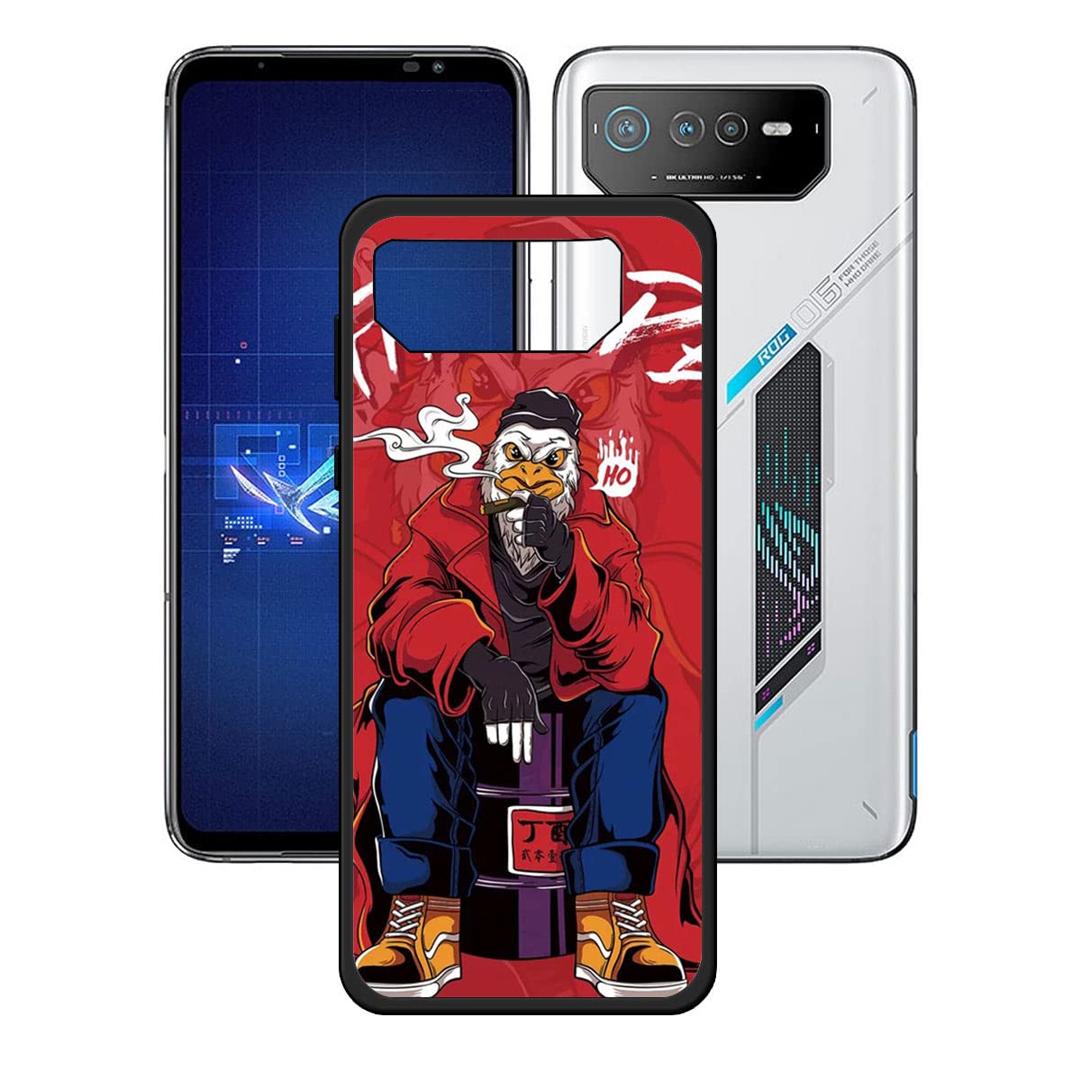 FZYM Case for Asus ROG Phone Pro, Soft Slim Thin Black Protective Phone  Cover Flexible TPU Protection Bumper Shell Case for Asus ROG Phone Pro