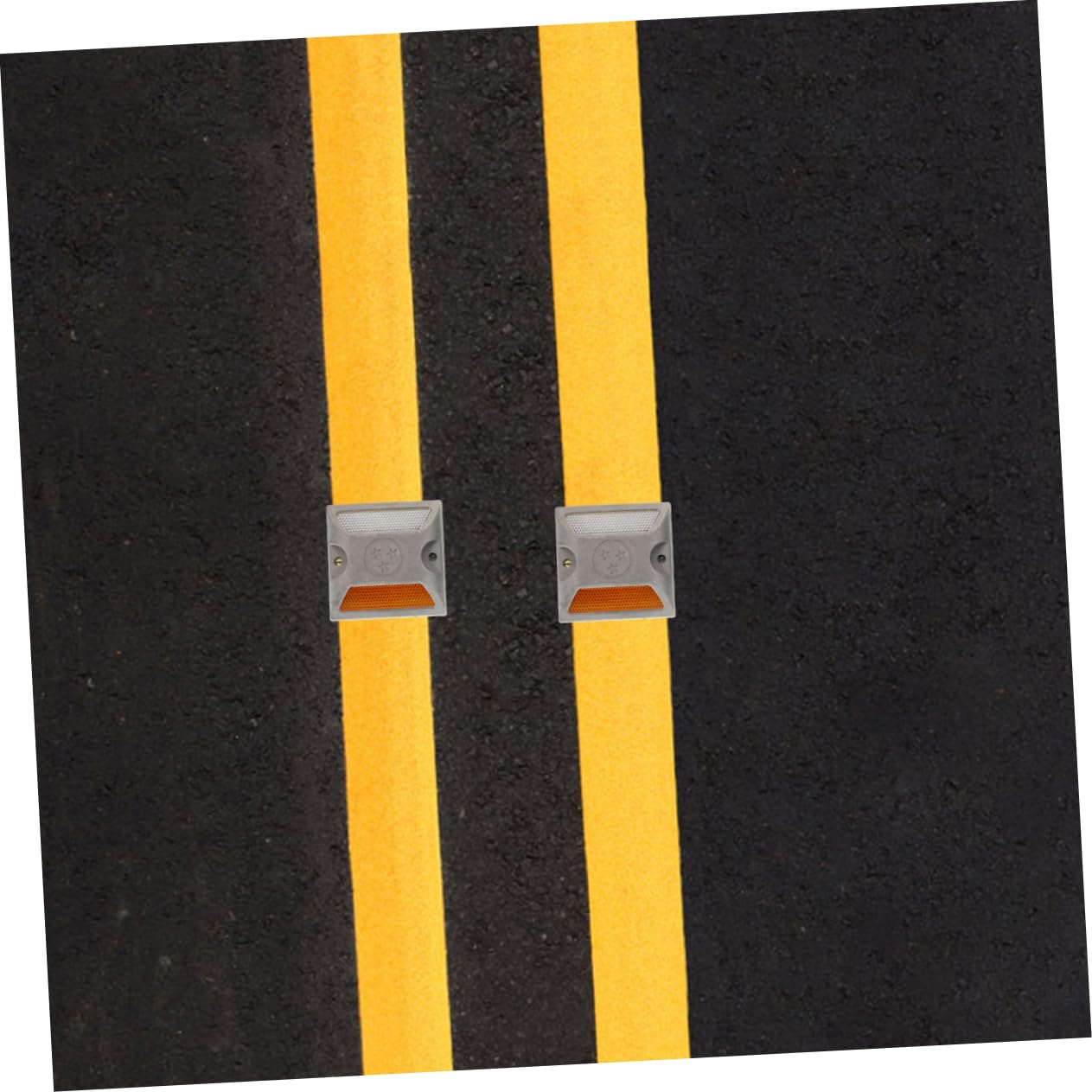 Holibanna 3 series Luces De Carretera Reflector LED De Emergencia Para Carretera Calle Paisaje Pavimento Entrada Advertencia Alta Suelo Exterior Marcador Amarillo 3 piezas*3