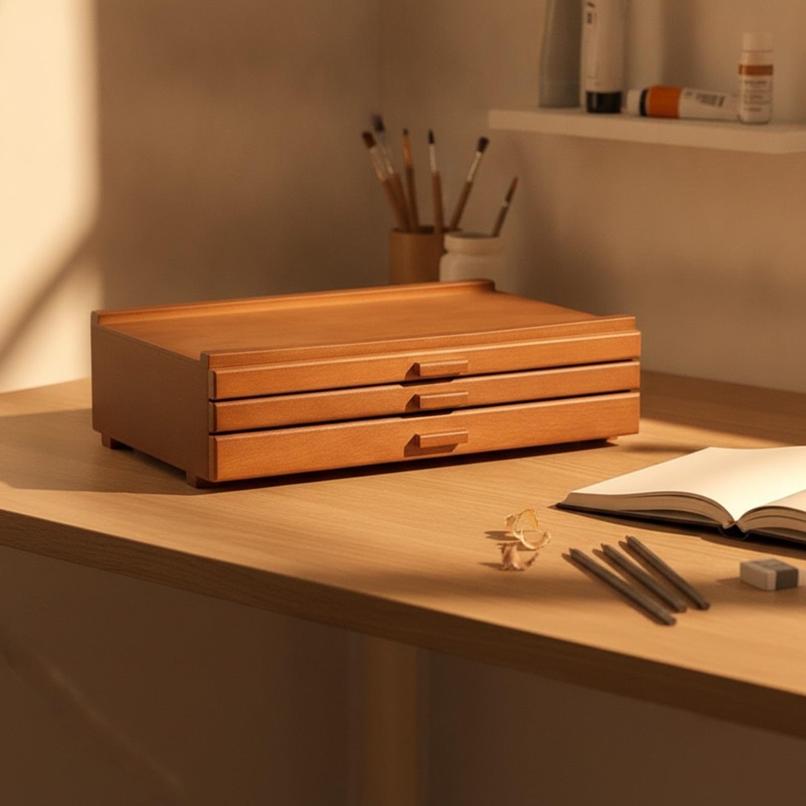 Scatola per Pittura con Cassetti Rustico