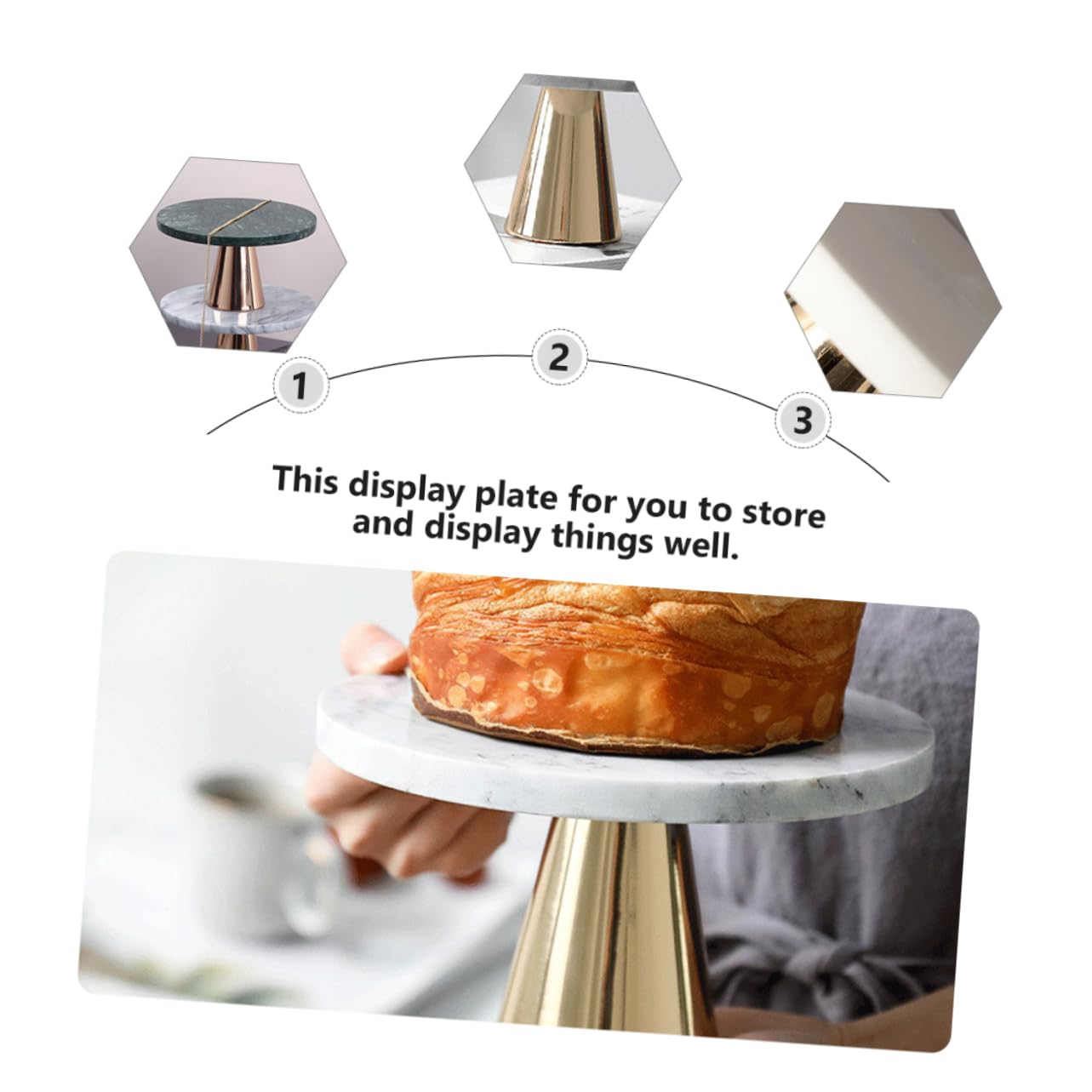 Plateau en Marbre Simple pour Présentation et Rangement D’Objets Décoratifs
