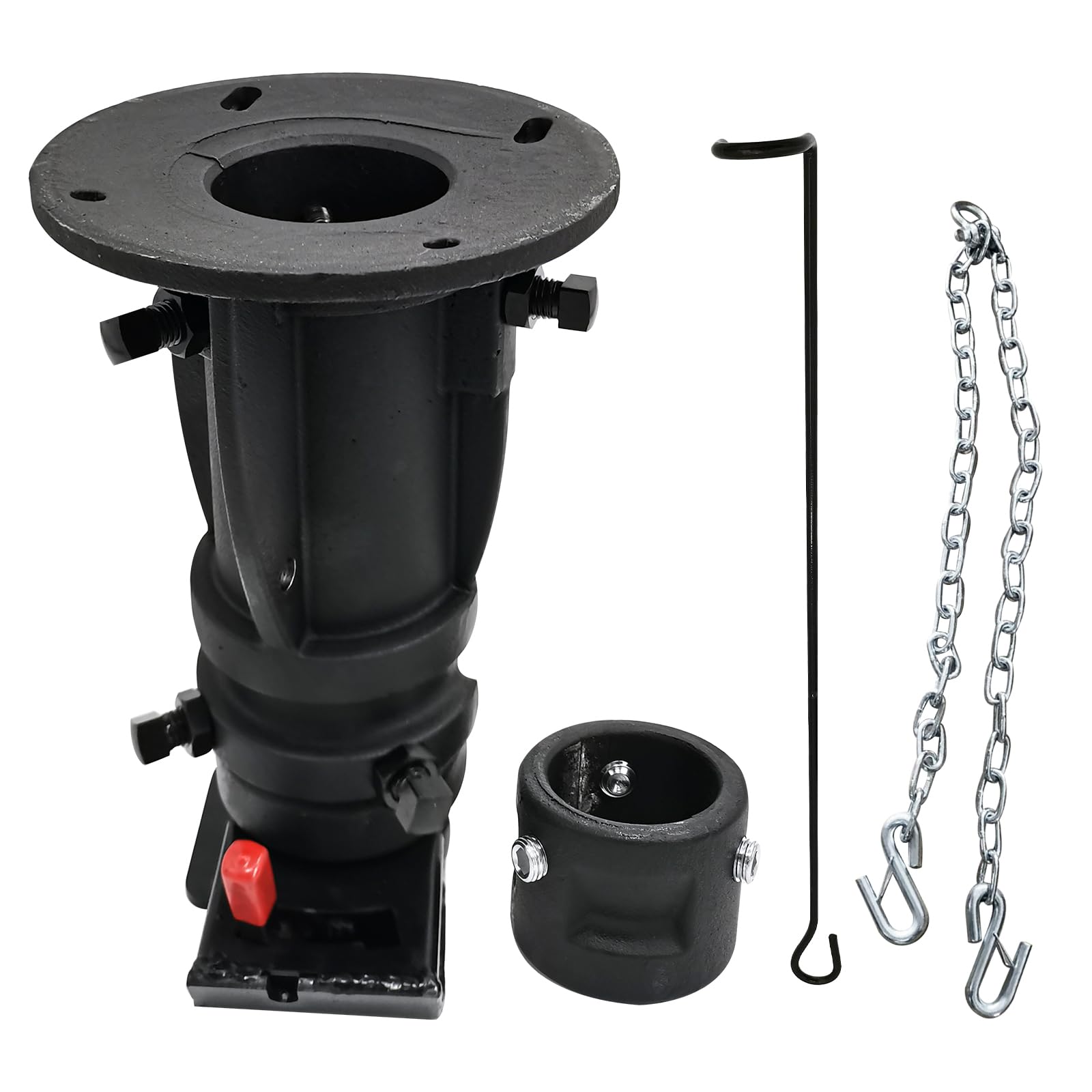 5th Wheel to gooseneck Adapter Camper Hitch Coupler 12"-16" C5G1216 Fifth Wheel to Gooseneck Coupler Towing Adapter Safety Chain Fits for Camper RV