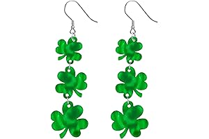 Fashionable St. Patrick's Day Dangle Shamrock Earrings