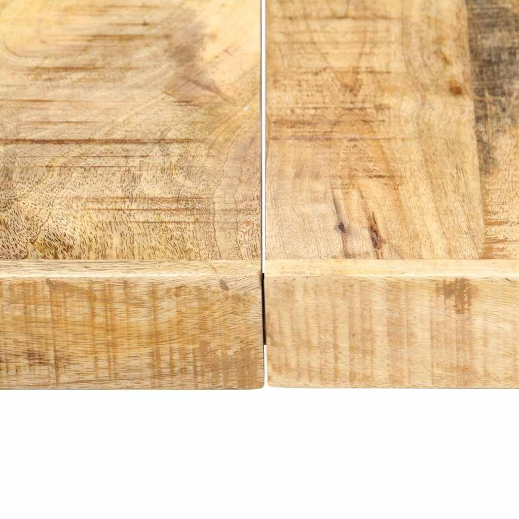 Stół do jadalni 160 x 80 x 75 cm lite drewno mango czarny