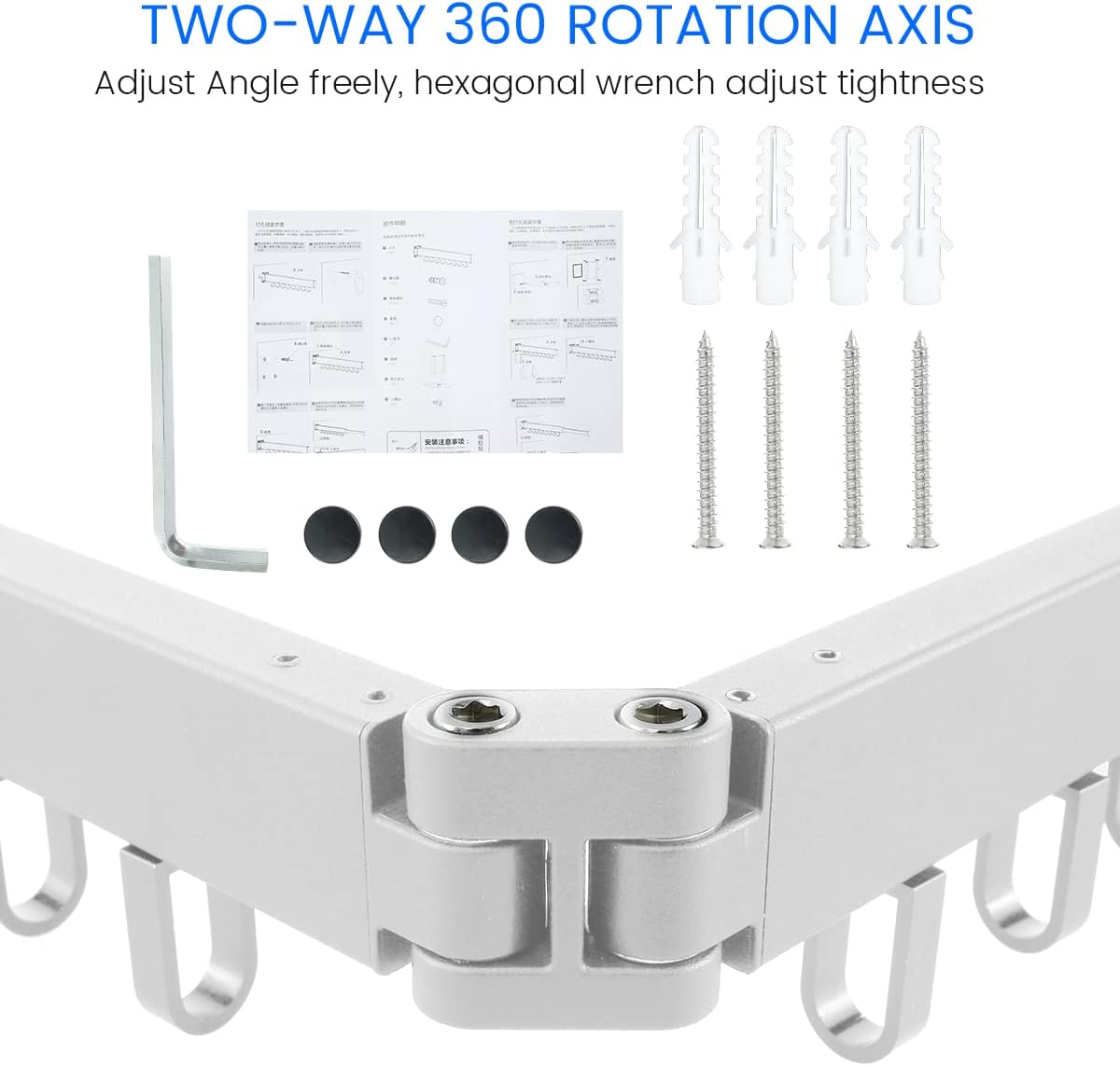 Clothes Drying Rack Wall Mounted Laundry Drying Rack Space Saver Collapsible Folding Clothes Hanger Rack with Towel Bar for Laundry Balcony Mudroom Bedroom Patio