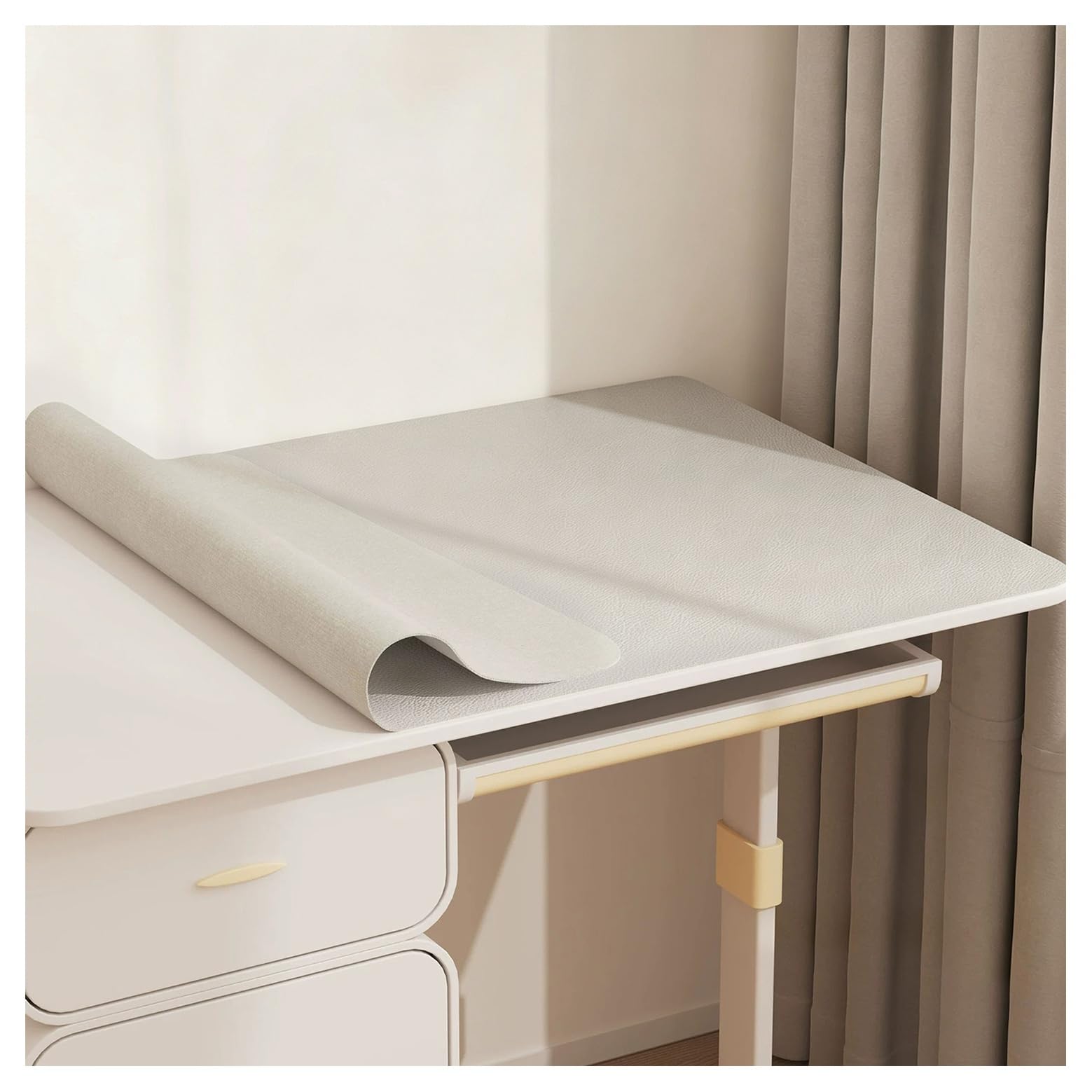 PU Leather Table Mat, Waterproof Oilproof Surface Desk Cover