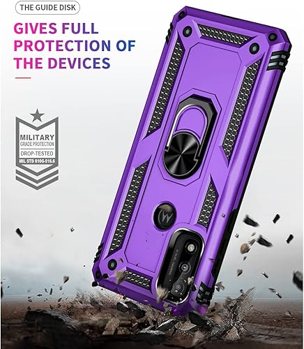 Miniatura 8 de Funda para Moto G Pure, Moto G Power 2022 con protector de pantalla HD, grado militar de 16 pies probada en caídas anillo a prueba de golpes para