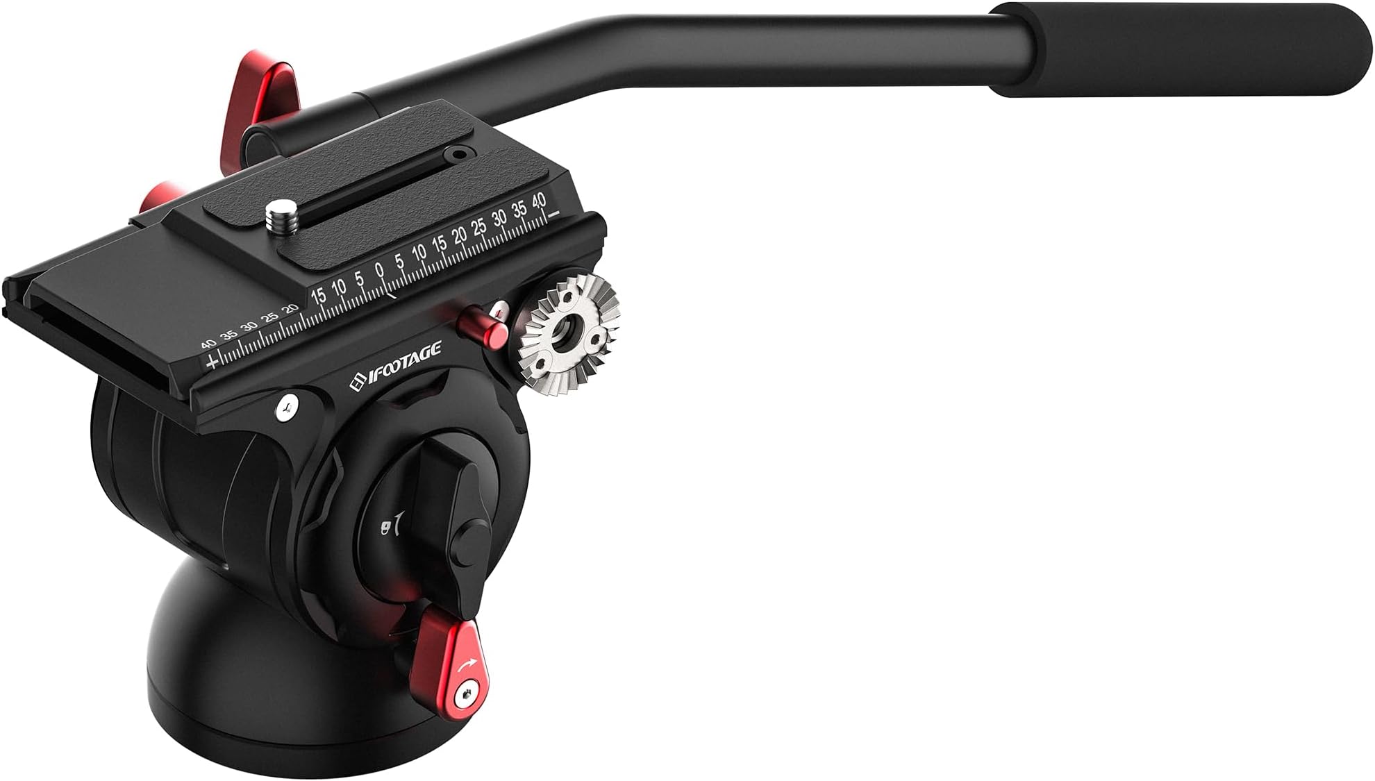 IFOOTAGE Fluid Head Komodo K5S, Video Head Tripod Monopod Pan Tilt Head, Aluminum Fluid Head Mount for DSLR Camera, Camcorder, Monopod & Tripod, Payload 5KG/11lb
