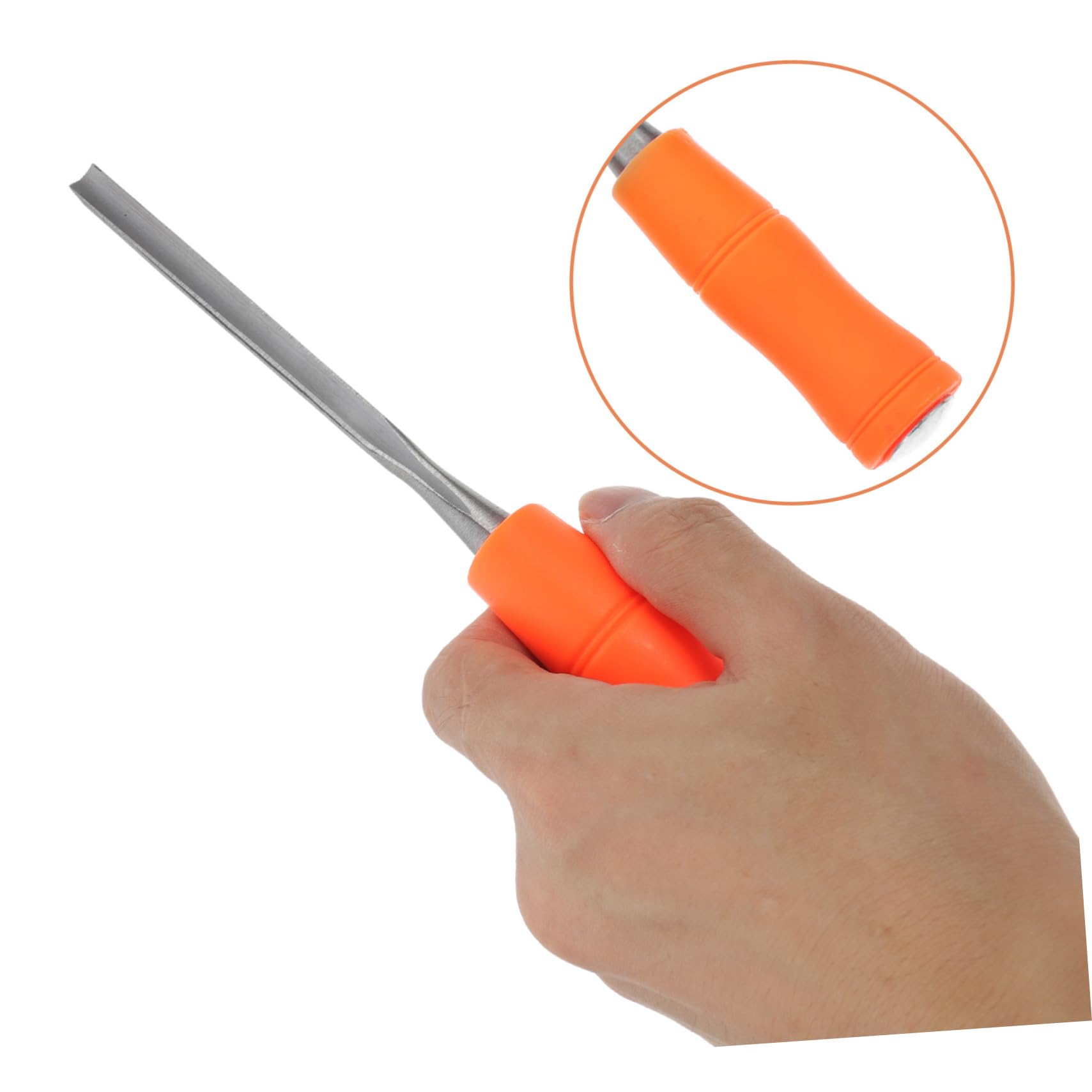 Veemoon 4pezzi Scalpelli Per Intaglio Legno Scalpelli Acciaio Spatole Piatte Sgorbia Sgorbia Impugnatura Legno Ergonomica