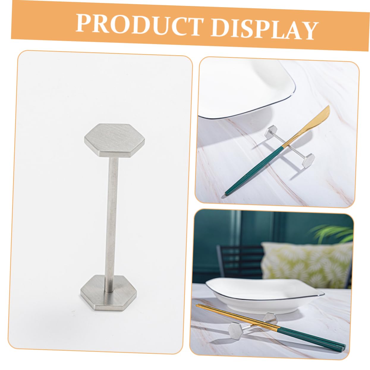 MOLUCKFU Chopstick Rest Chopsticks Rest Dinner Spoon Stand Chopstick Stand Chopsticks Holder Household Tableware Holders Cutlery Rest Chopstick Fork Rest Spoon Cradle Silver Stainless Steel