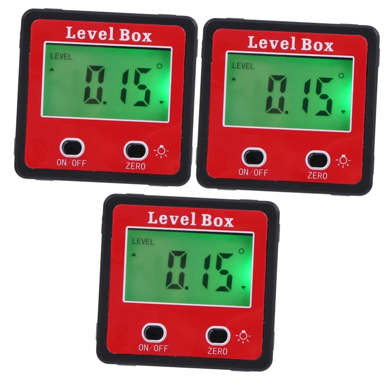 OSALADI Lot De 3 Détecteurs Dangle Rapporteur Inclinomètre Numérique Outil De Niveau Mesure Précise Biseau Portable Facile À Utiliser Autres Outils