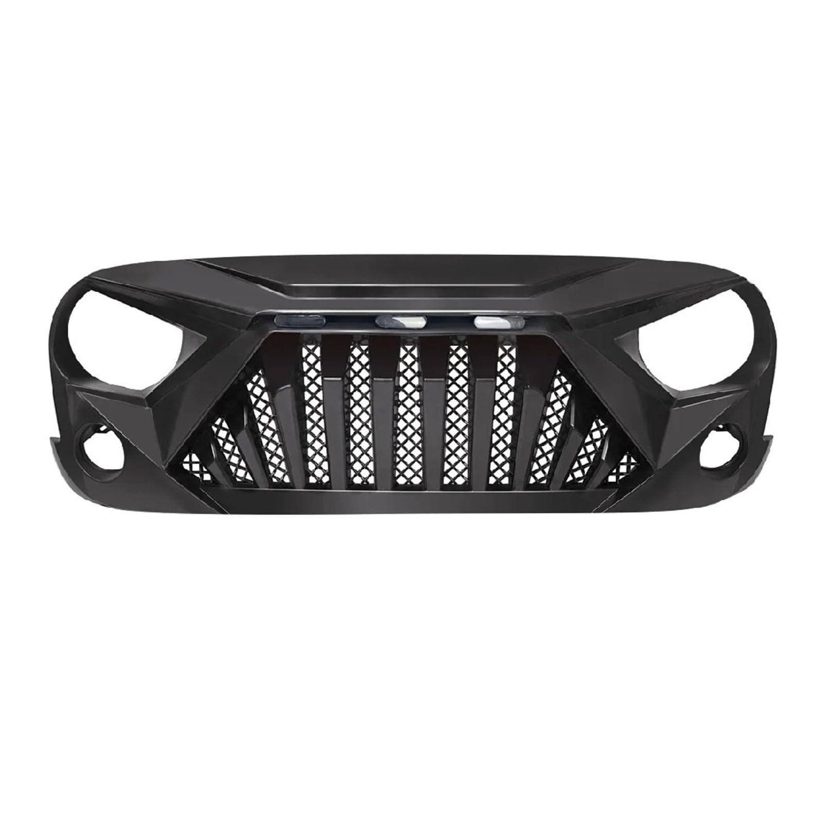 Griglia Anteriore Per Jeep Per Wrangler Jk 2007-2018 Paraurti Anteriore Griglia Griglie Accessori Auto Griglie anteriori e per radiatori auto(Glossy Black)